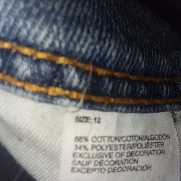 Tommy Hilfiger blue jeans hipster bootcut women's size 12 button waist snap flap - Picture 16 of 16